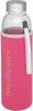 10065641f Butelka szklana 500 ml w etui różowy