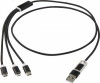 12438690f Kabel do ładowania 5w1 z aluminium z recyklingu czarny
