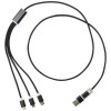 12438690f Kabel do ładowania 5w1 z aluminium z recyklingu czarny