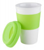 342080c-07 Kubek 400ml z pokrywką i opaska z silikonu