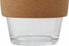 10066582f Szklany kubek 360 ml z korkowym uchwytem i silikonową pokrywką