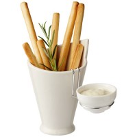 11300600f Pojemnik ceramiczny na frytki i sos lub kabanosy