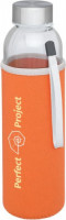 10065631f Butelka szklana 500 ml w etui pomarańczowy 10065631f Butelka szklana 500 ml w etui pomarańczowy