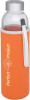 10065631f Butelka szklana 500 ml w etui pomarańczowy