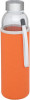 10065631f Butelka szklana 500 ml w etui pomarańczowy