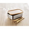 9967m-40 EKO lunchbox z bambusem i sztućcami 600ml