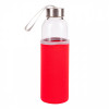 82760p-08 Szklana butelka Vim 500 ml, czerwony