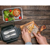 84440p-02 Szklany lunch box ze sztućcami Lagos