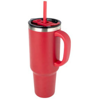 10080221f Sydney miedziany kubek próżniowy z podwójnymi ściankami, ze słomką, z certyfikatem RCS 1200 ml