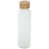10083001f Matowa butelka ze szkła sodowo-wapniowego Lume 500 ml z zakrętką bambusową 