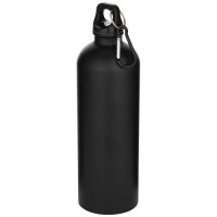 10087290f Oregon butelka na wodę o pojemności 750 ml z karabińczykiem i jednowarstwową ścianką ze stali nierdzewnej, posiadająca certyfikat RCS