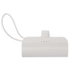 12447201f Alnair powerbank o pojemności 5000 mAh i mocy 10 W, wykonany z tworzyw sztucznych pochodzących z recyklingu, z wbudowaną podstawką i kablem 2 w 1