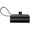 12447290f Alnair powerbank o pojemności 5000 mAh i mocy 10 W, wykonany z tworzyw sztucznych pochodzących z recyklingu, z wbudowaną podstawką i kablem 2 w 1