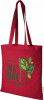 12061121f Torba na zakupy z bawełny organicznej o gramaturze 140 g/m², czerwony