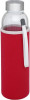 10065621f Butelka szklana 500 ml w etui czerwony