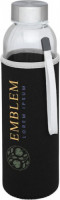 10065690f Butelka szklana 500 ml w etui czarny