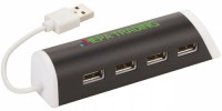 12372400f Aluminiowy 4-portowy hub USB/podstawka na telefon