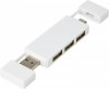 12425101f podwójny koncentrator USB 2.0, biały
