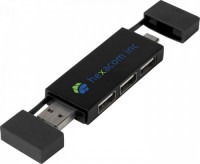 12425190f podwójny koncentrator USB 2.0, czarny