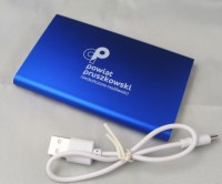 13424502f Aluminiowy cienki power bank 4000 mAh